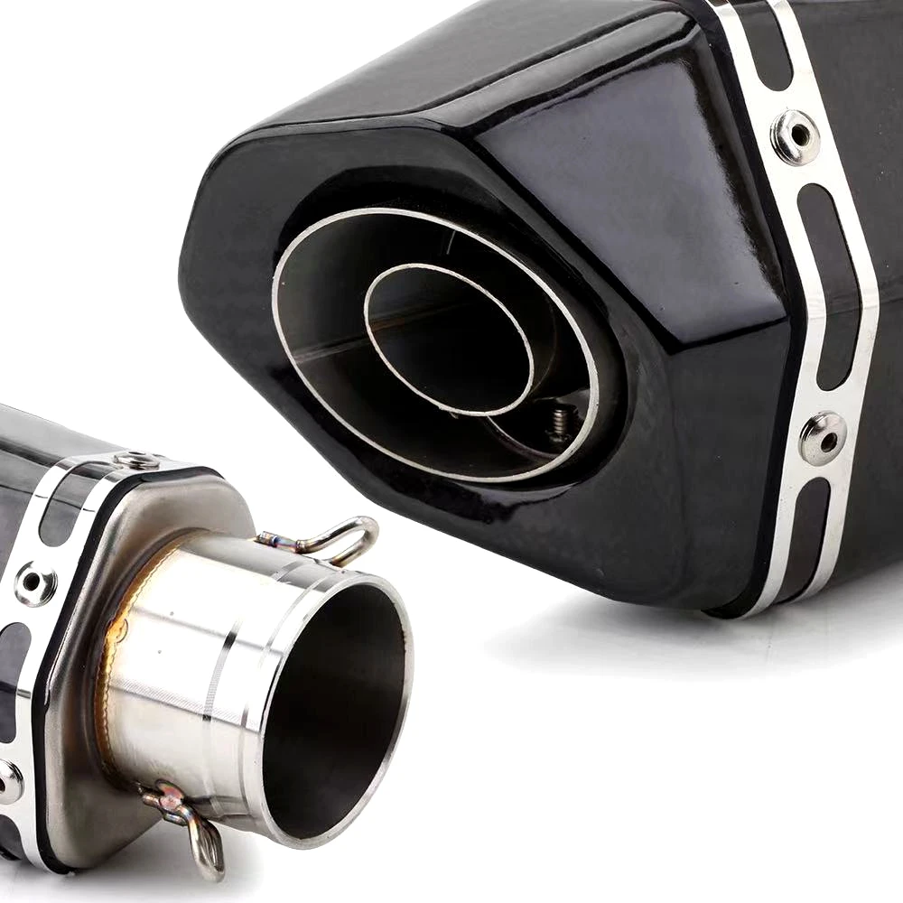 Universal 51mm Inlet Motorcycle Exhaust Pipe Muffler With DB Killer For Ninja350 Z400 Z750 Z900 R3 R25 MT03/07/09 GSX250 TNT600 view 6