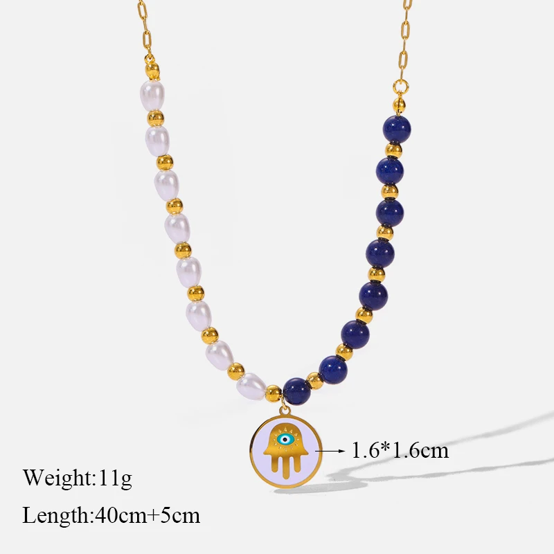 EILIECK 316L Edelstahl Blauer Zirkon Kristall Charm Halskette Ohrringe Armband Für Frauen Goldfarben Schmucksets Accessoires – Detail 21