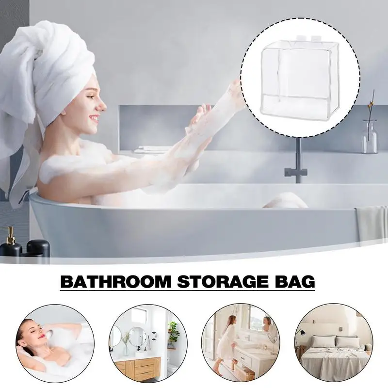 Clear Travel Bags For Toiletries Toiletries Bag Women Multifunctional Large Opening Water-resistant Wall Mounted Transparent