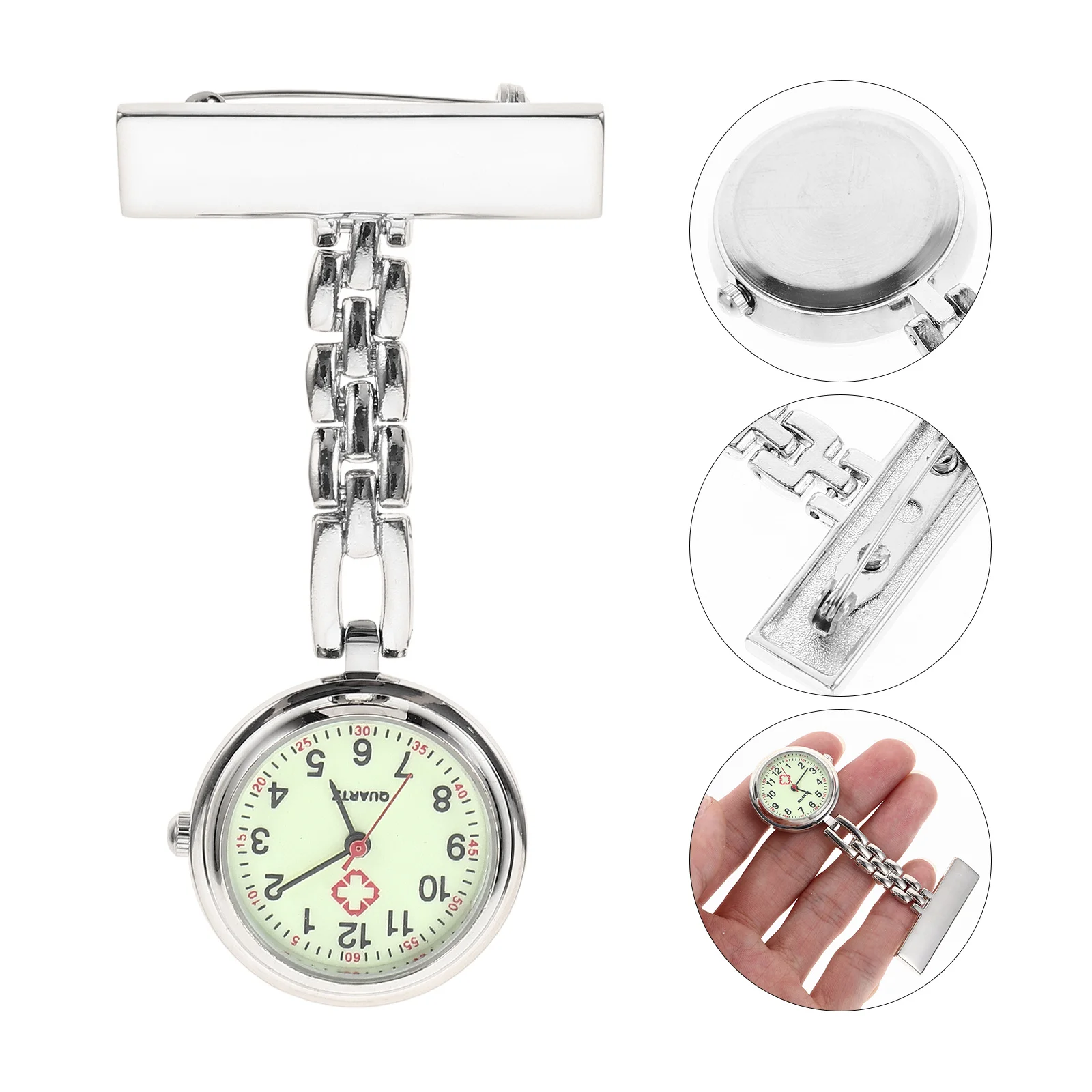 

1pc Nurse Watch Lapel Quartz Fob Doctor Pin-On Pocket Hanging Watch For Medical Professionals Durable Gift For Nurses Doctors