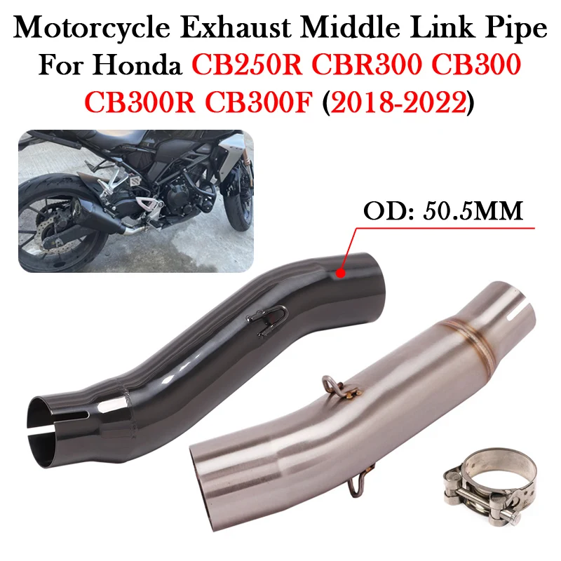 

Motorcycle Exhaust Modify Escape Moto Middle Link Pipe Bike For HONDA CB250R CBR300 CB300 CB300R CB300F CB 250R 300R 2018 - 2022