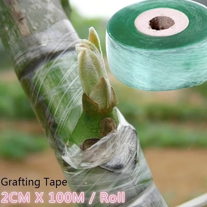 Cinta de injerto autoadhesiva de PE, película elástica para jardín, árboles, plantas, plántulas, viñas, tomate, accesorios de injerto