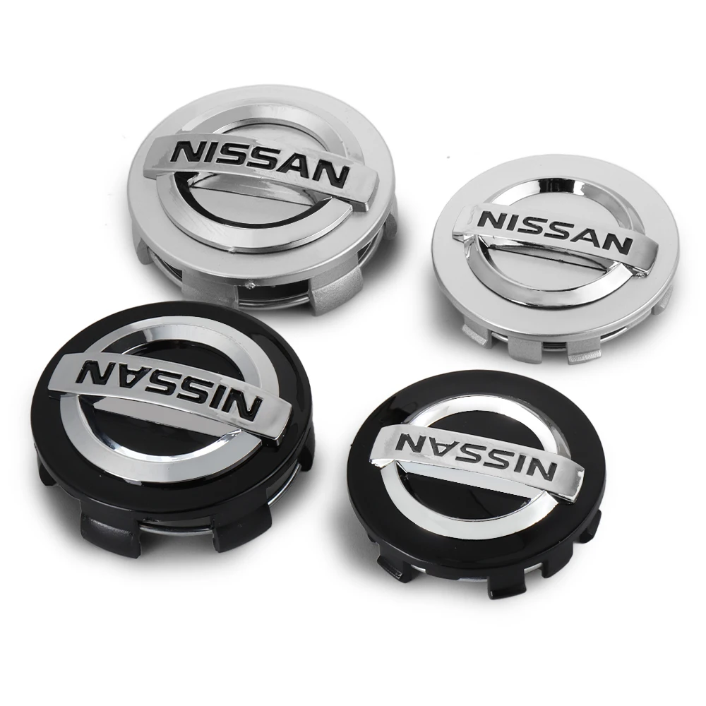 4 Uds 54/60mm cubierta de tapa central de cubo de rueda de vehículo pegatinas insignia para Nissan Nismo Teana GTR Versa Almera x-trail Xterra