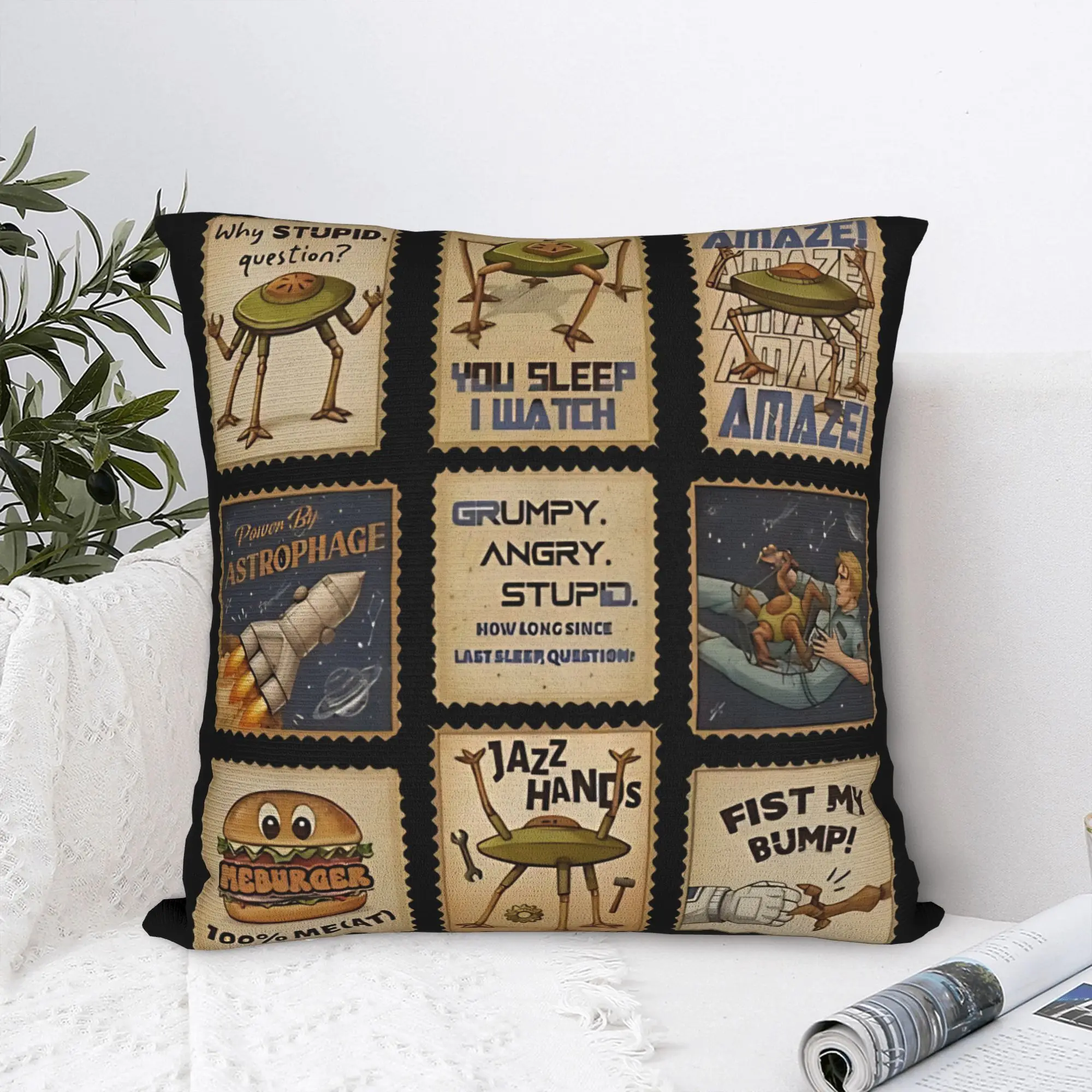 Project Hail Mary Rocky Amaze Sci-Fi Bookish Andy Weir Fan Pillow Cover  Design Cushion Cover Pillow Case For Living Room Sofa
