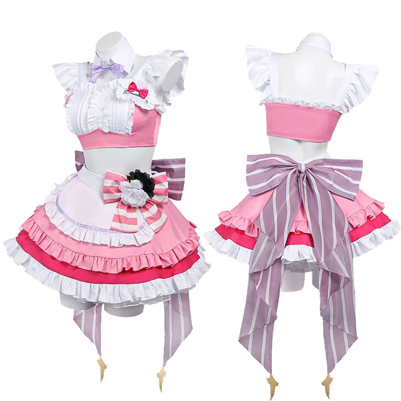 

NIKKE : The Goddess of Victory Dorothy Doro Cosplay Costume Lolita Candy Girls Pink Maid Dress Halloween Carnival Uniform Set