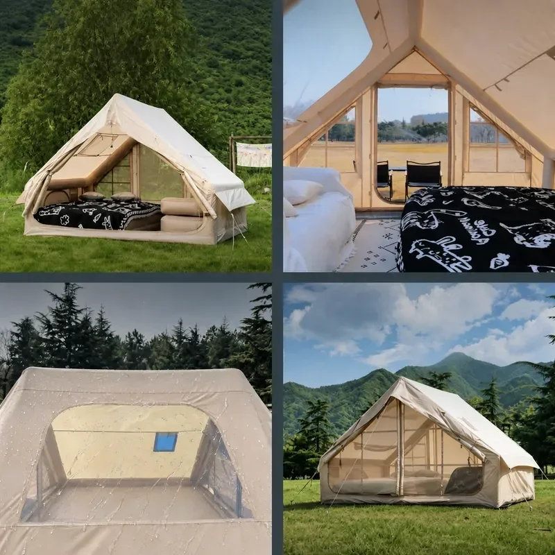 Jinglufa Outdoor Inflatable Tent 6.3 Field Camp Camping Rainproof Portable Integrated Air Column Manufacturer