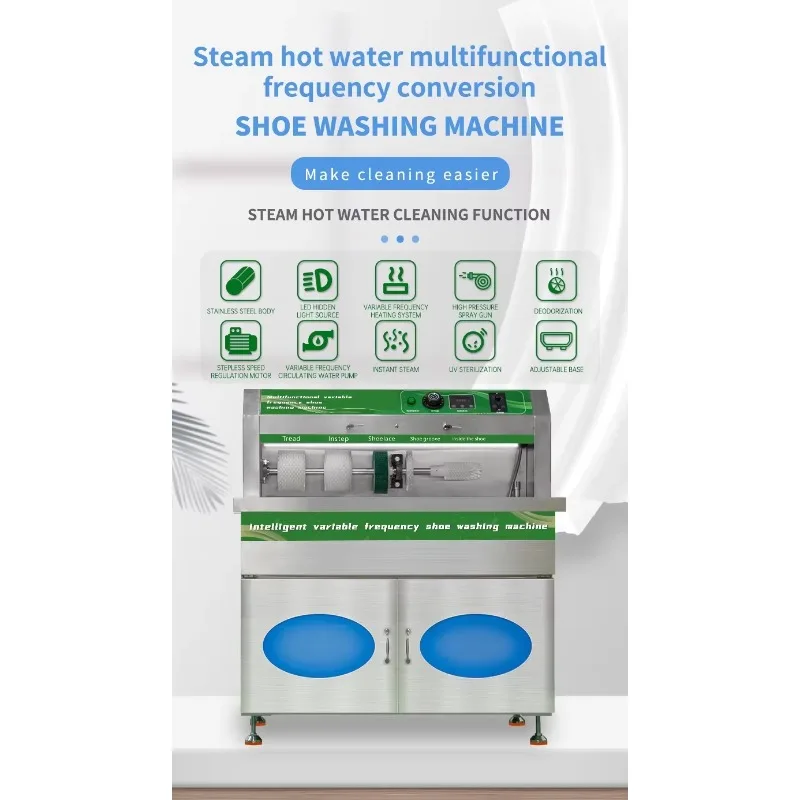 Airo Industrial Electric Fully Automatic Shoe Washing Machine Stainless Steel Sneaker Cleaning Equipment for Commercial Use view 5