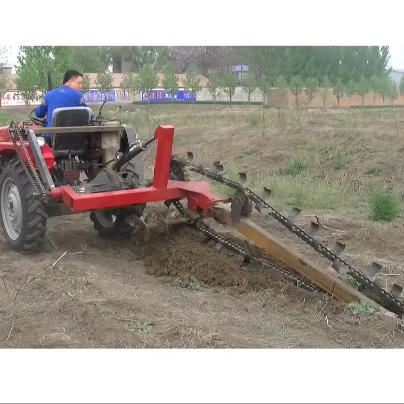 Chain Saw Ditching Trenching Machine Large Chain Trencher For Farmland Irrigation Channels Trenching Machines