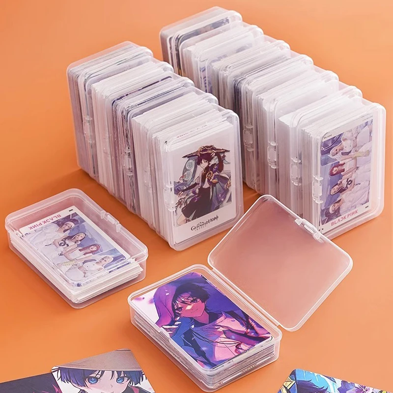 

New Transparent Idol Small Card Plastic Boxes Container PP Storage Case Packing Poker Game Card Box Board Games Card Organizers