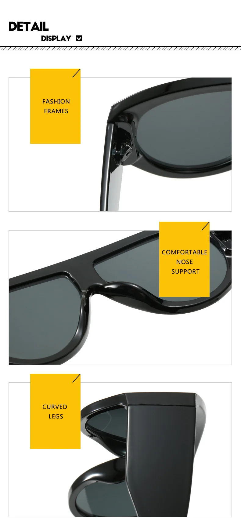 Übergroße Piloten-Sonnenbrille für Damen, Modisch 2026, Luxuriöser Großer Rahmen, Einteilige Verlaufsgläser, Retro-Klassiker mit Dicken Gläsern – Detail 10