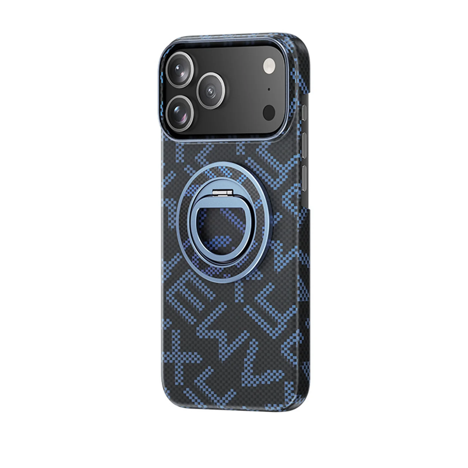 

For iPhone 17 Pro Max/17 Pro/17 Air/17 Nano PC Woven Case Carbon Fiber Ring Braid Shock & Wear Resistant