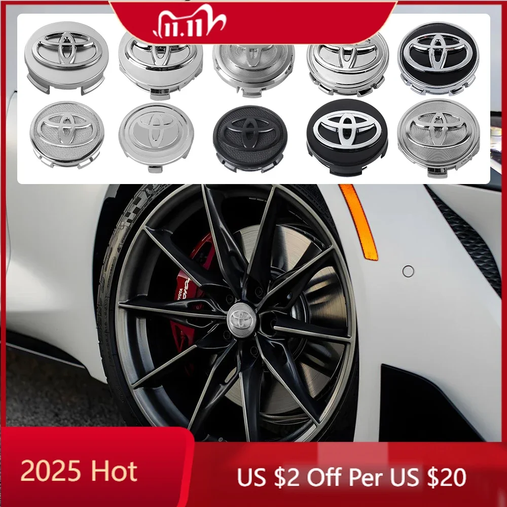 

Fot Toyota 2026 Новые для Toyota 2026 Новые колпаки ступиц 4 шт. 56/62 мм наклейки на центральную крышку колеса аксессуары для Toyota Corolla