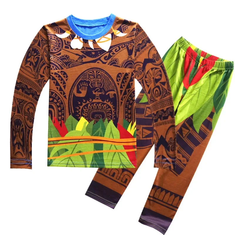 Nuovo 2025 Hot Moana Pigiama Maui Vestiti Del Bambino Vaiana Cosplay Inverno Bambino Boutique Abbigliamento Bambini Costume Del Bambino Ragazzi wat158