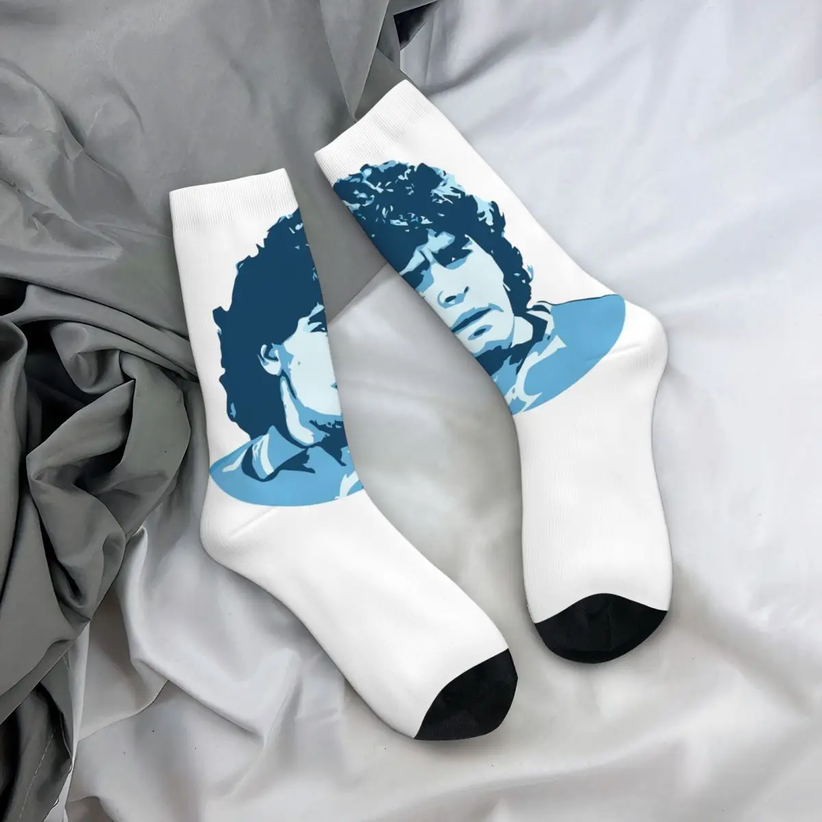 Funny Crazy Sock for Men Football God Hip Hop Vintage Diego Armando Maradona Argentina Happy Seamless Boys Crew compression Sock