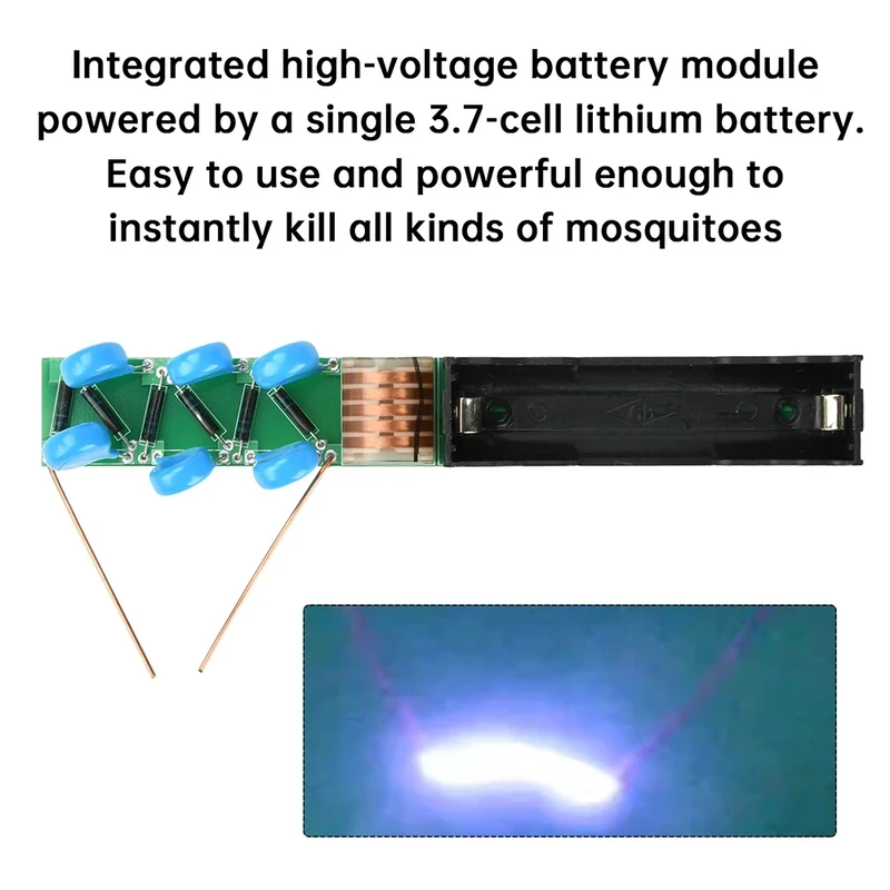 DC 3.7V 40KV Battery Integrated High-Power High-Voltage Module Boost Coil Strong Discharge Module Circuit Arc Generator