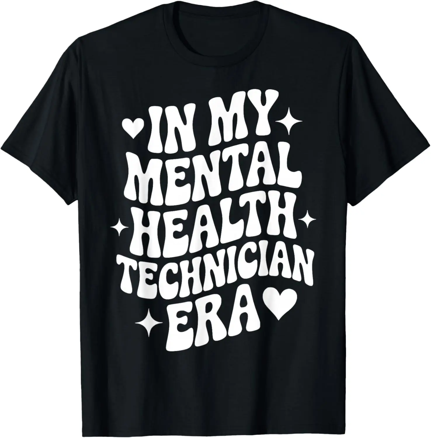 In My Mental Health Technician Era, Psych Tech, MHT Nursing T-Shirt 100% Cotton Trendy Y2K Short-Sleeve Tee – Soft, Quick-Drying, & Moisture-Wicking; Ideal for Sports or Casual Wear; Great Gift for Christmas or Halloween.