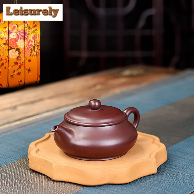 180ml High-end Yixing Purple Clay Teapot Handmade Open Oven Pot Raw Ore Stone Red Mud Tea Maker Kettle Zisha Teaset For Tea Gift