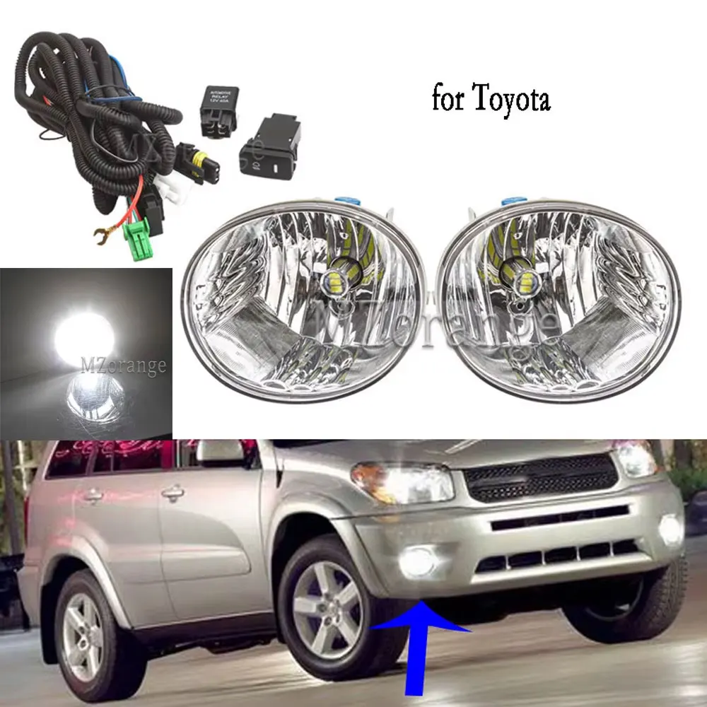 Fog Lights for Toyota RAV4 2004 2005 Headlights for Lexus Halogen Led Fog Lamps DRL Foglights for Toyota 4Runner ACCESSORIES