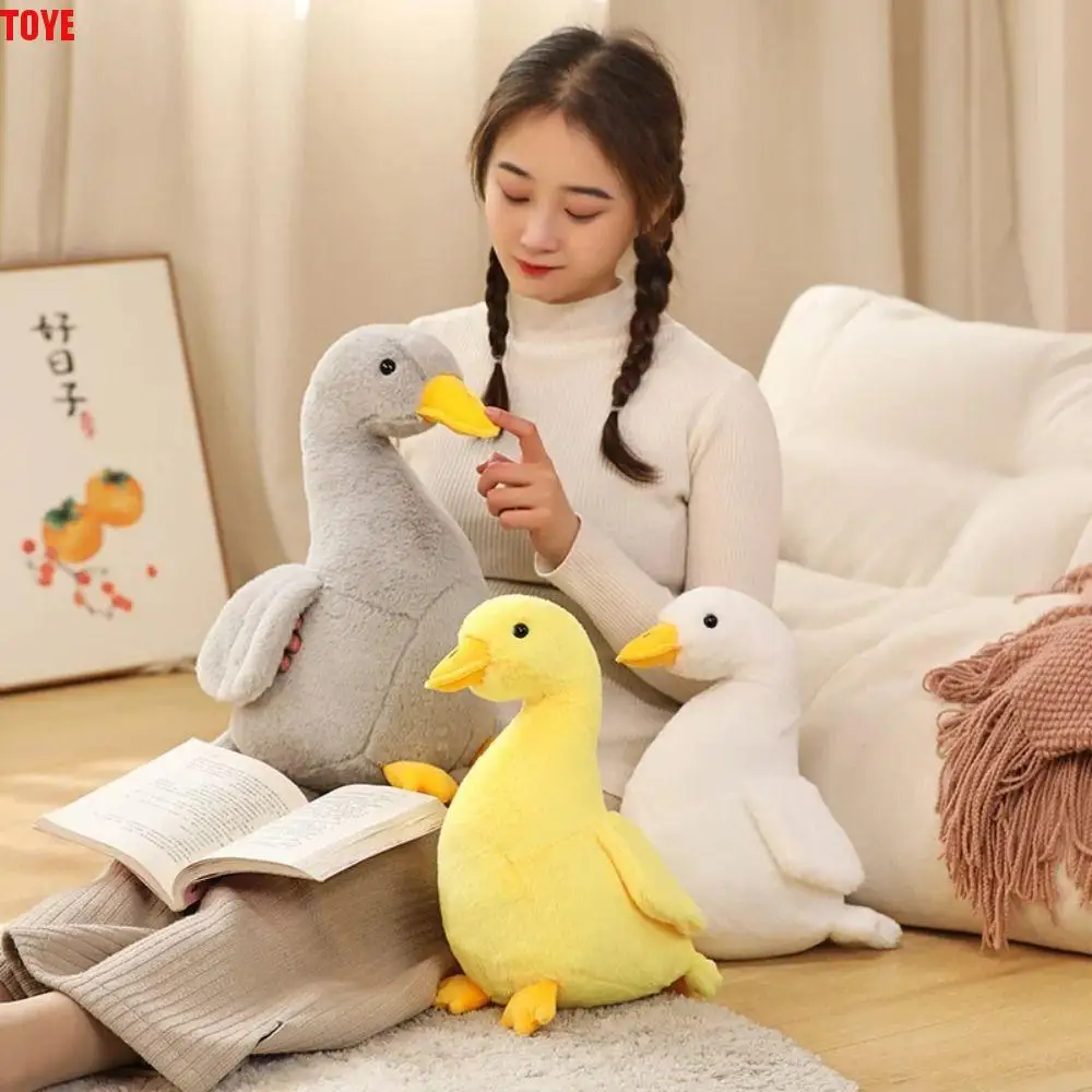 

Stuffed Animals Simulation Duck Plush Toy Lifelike Goose Cartoon Animals Yellow Ducks Doll Kawaii 30cm Black Goose Plush Toys