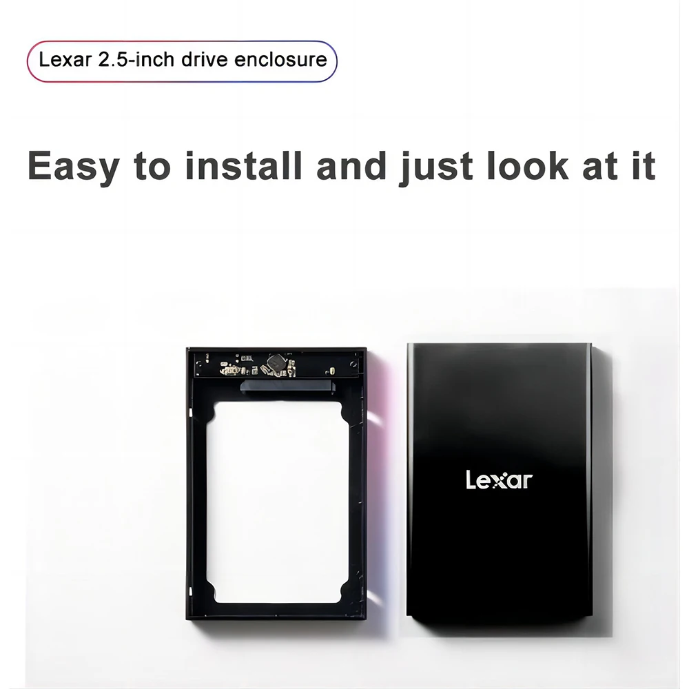 Lexar E100 2.5 بوصة USB Type A 6Gbps صندوق القرص الصلب المحمول USB3.2 عالي السرعة SATA الحالة الصلبة HDD USB 3.0 آلة عالمية