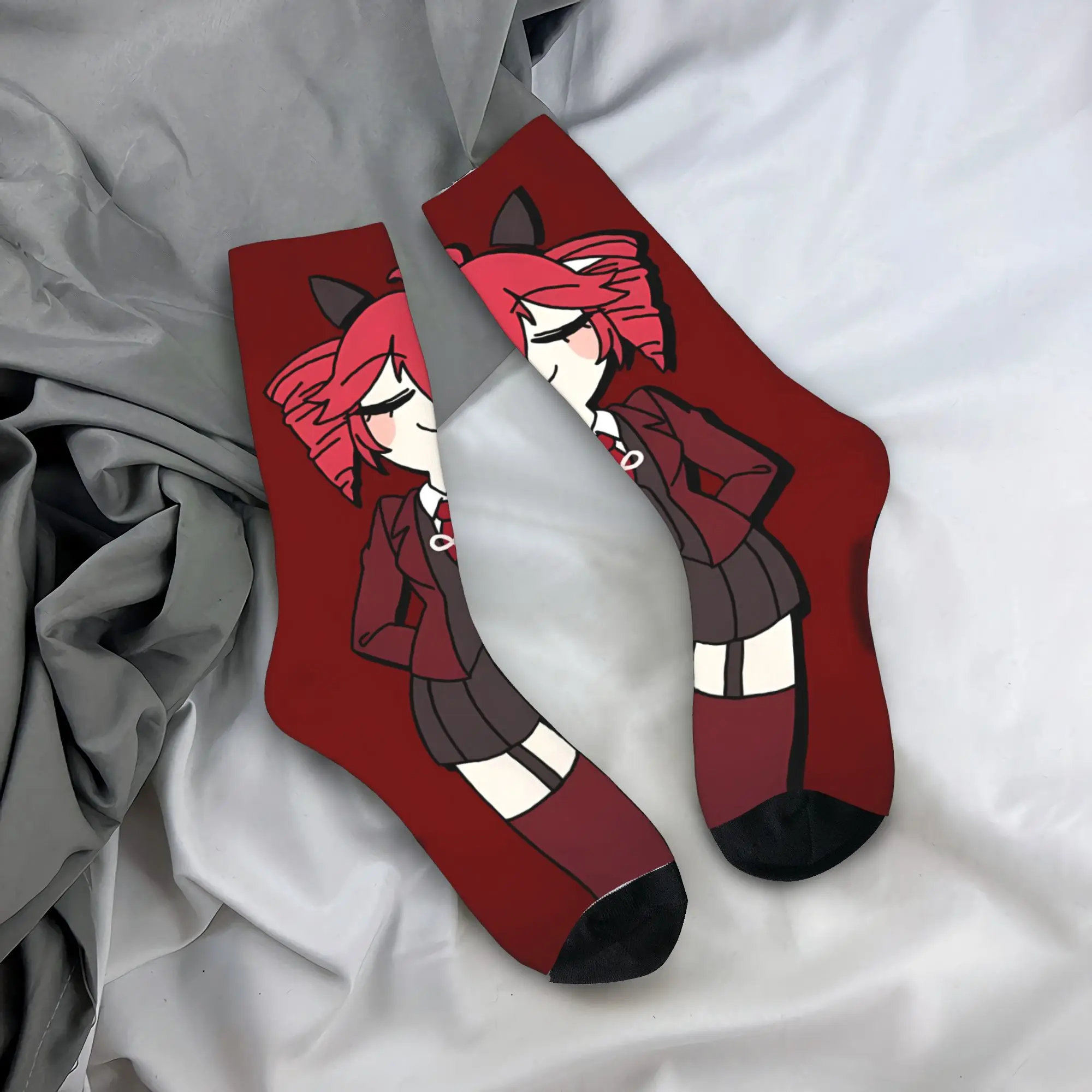 Kasane Teto Simple Suit Cute Stockings  Funny Socks Men Warm Soft Socks Spring Running Sports Custom Anti Skid Socks Gift Idea
