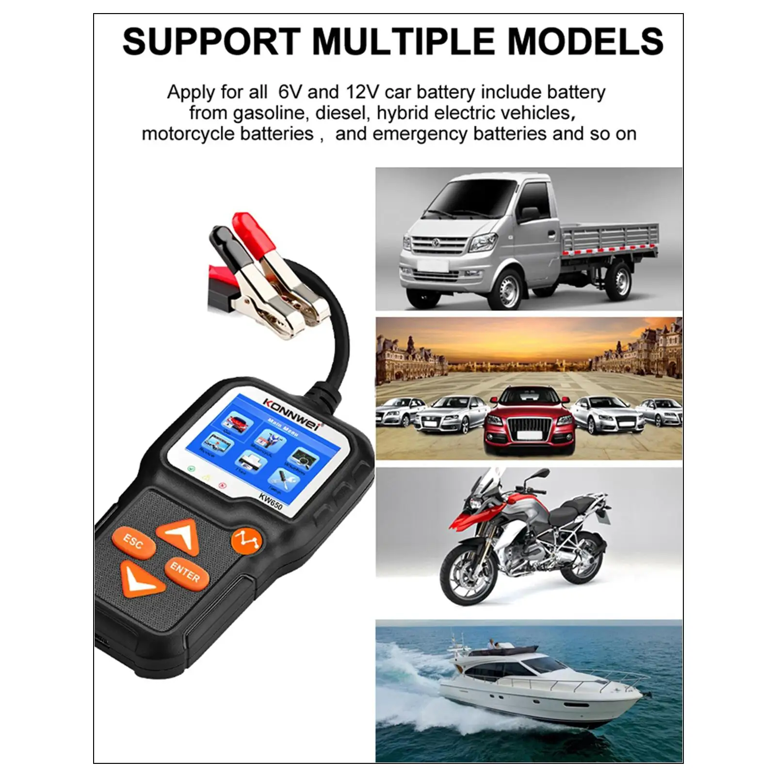 

Accurate 12V 6V Car SUVs Battery Load Tester Alternator Analyzer