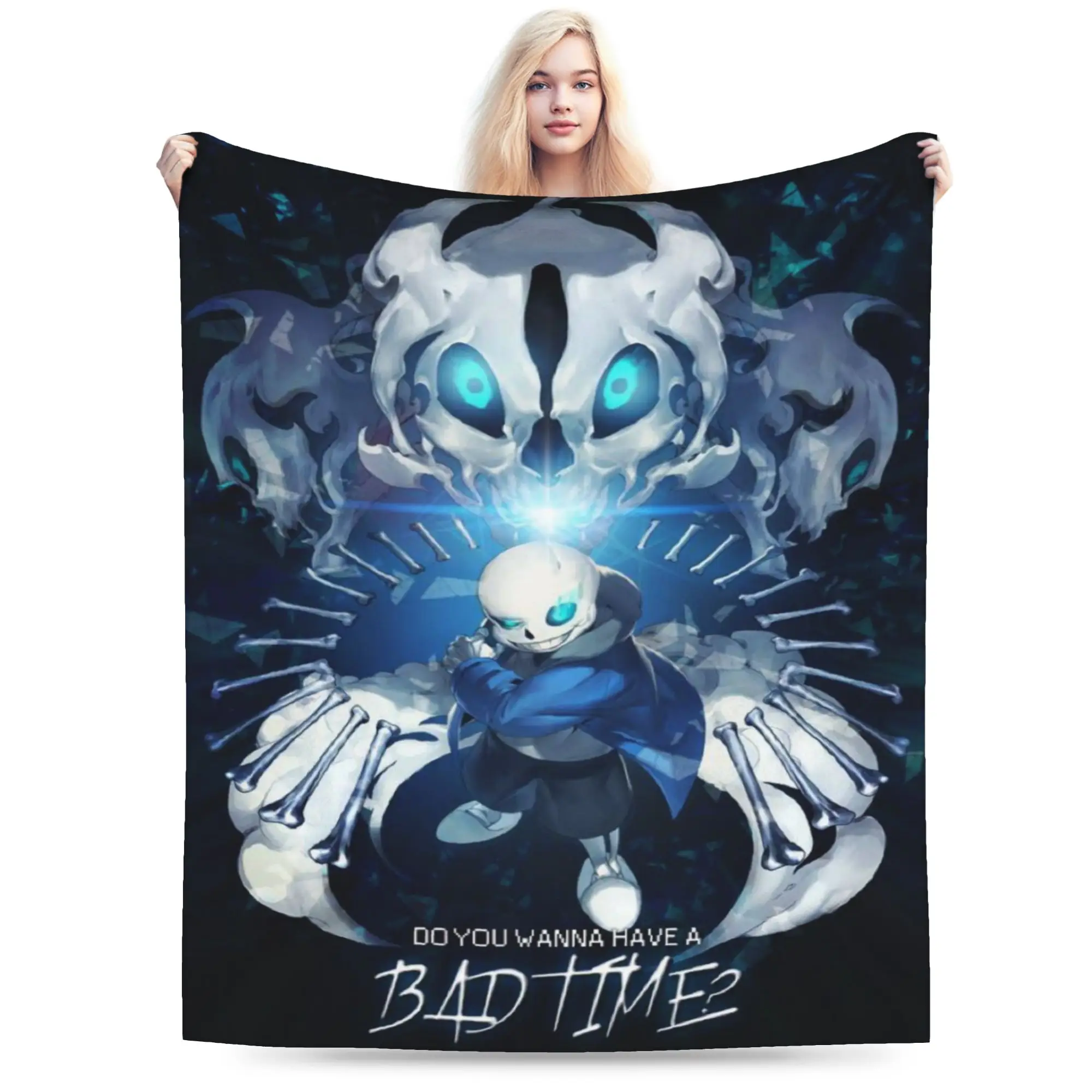 

Cozy Undertale Sans Blanket Stuff Bed Decorative Throw Blankets Warm Flannel for Bedroom