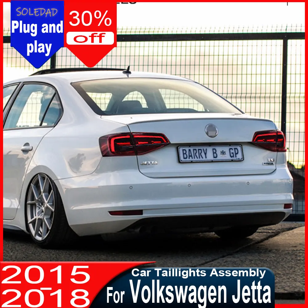 Luces Traseras para VW Jetta 2015-2018 Jetta Mk6, Lámpara Trasera LED, DRL LED, Señal Dinámica, Freno, Reversa, Accesorios para Auto