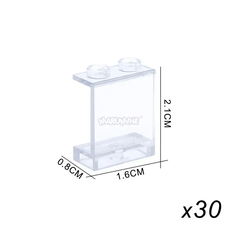MARUMINE MOC Baustein Teil Fenster Glas Haus Transparente Wandpaneel 87552 87544 60581 87543 59349 Kreatives Ziegelzubehör