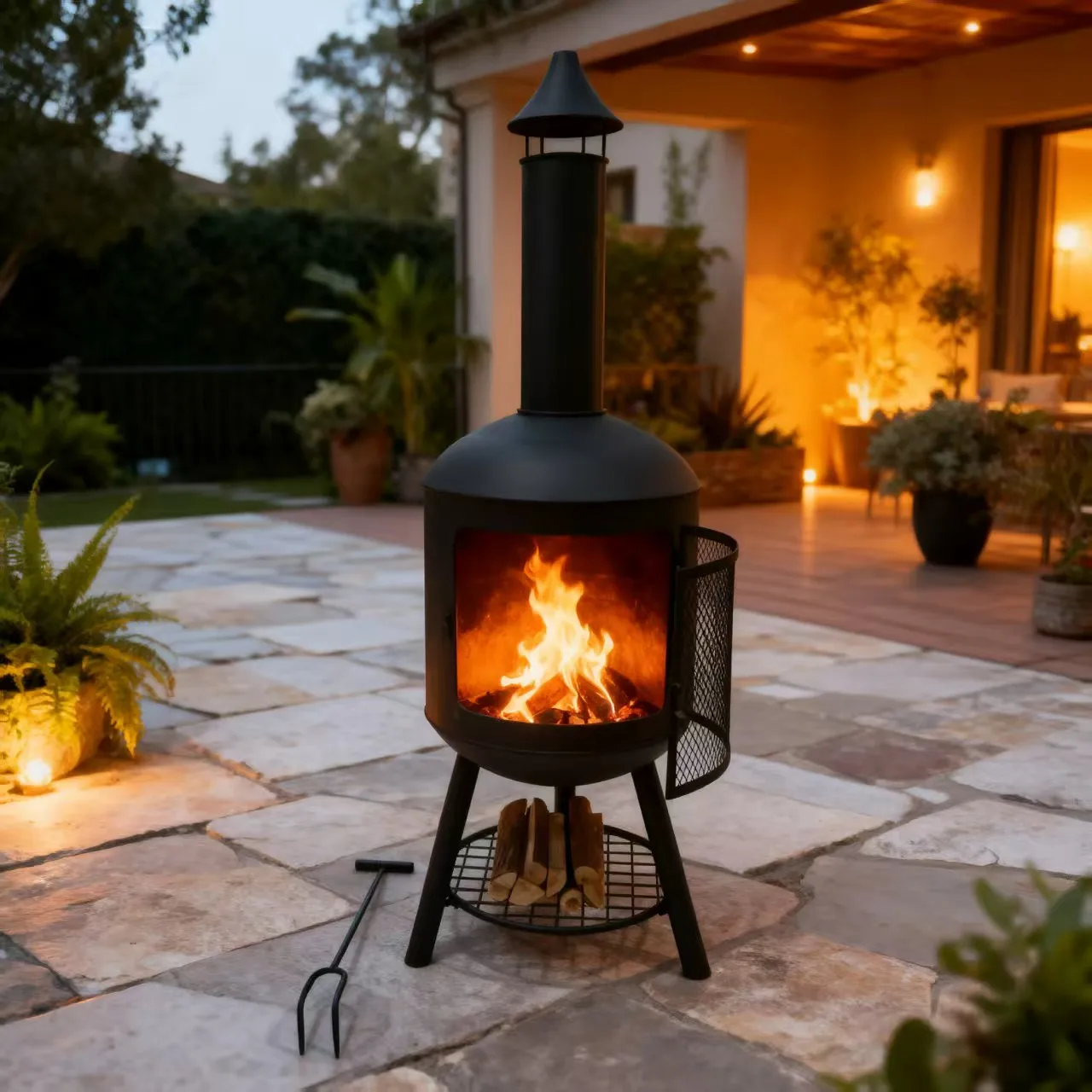 Outdoor Metal Fire Pit High Temperature Powder Coating Simple Assembly Heat for Outdoor and Garden Decorative Accessory