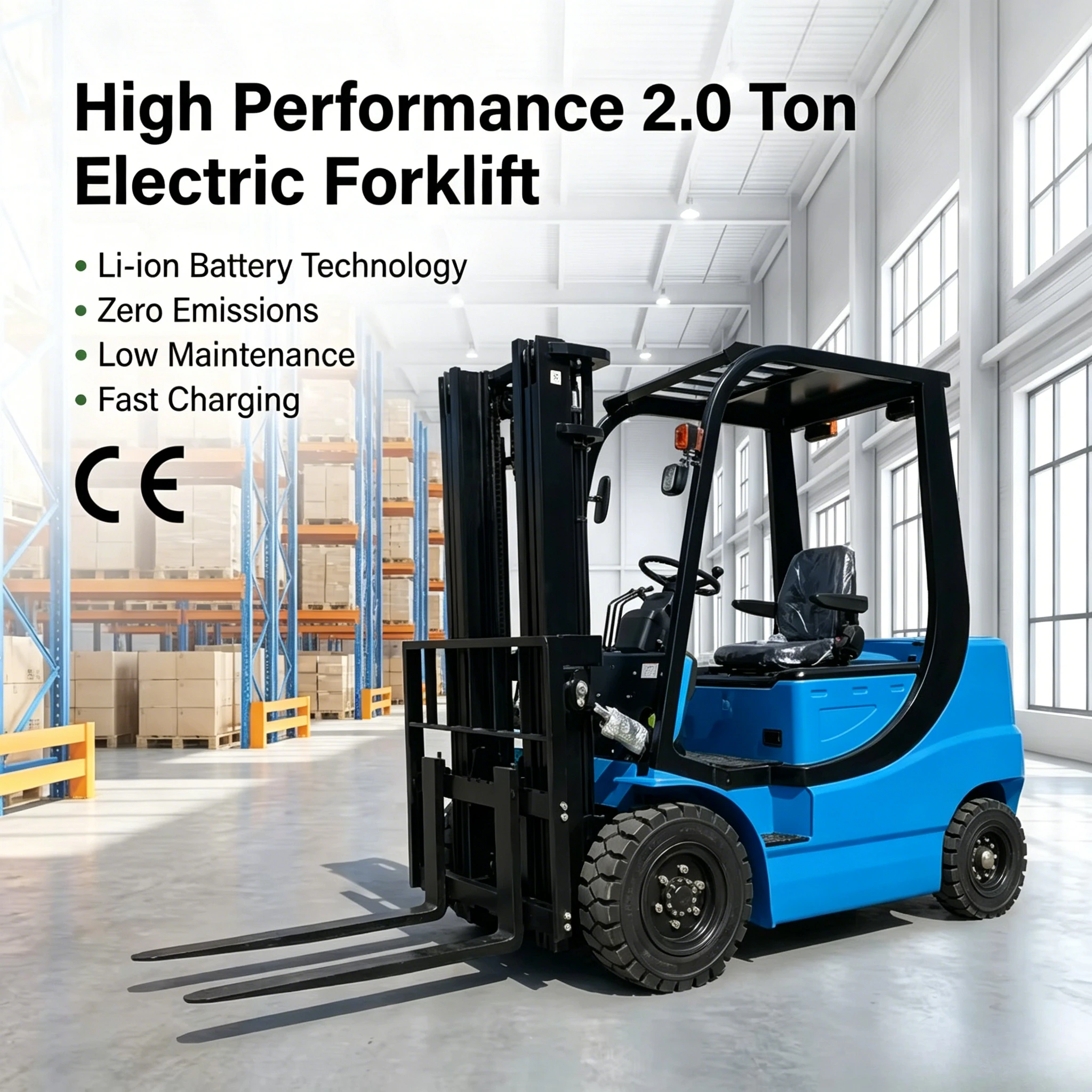 3 Ton Advanced Electric Forklift Truck Solid Tires Heavy Duty Battery Powered Forklift for Container Loading Customized