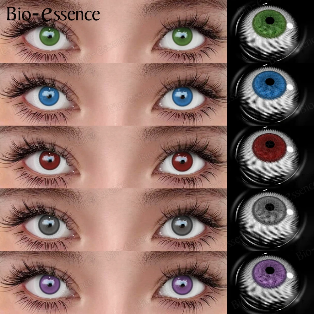 Bio-essence 1 Paar Halloween-Kontaktlinsen für Augen Cosplay-Linsen Anime-Linsen Anime-Zubehör-Linsen Schwarz-Weiß-Linsen