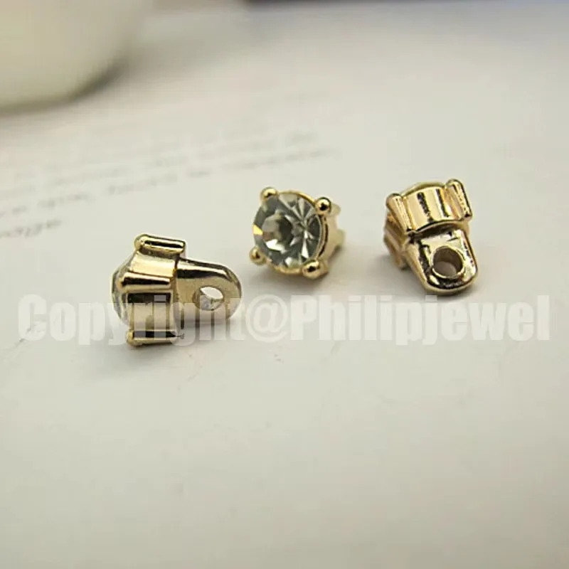 Crystal Metal Charm Naaien Op Schacht Kostuum Knoppen voor Shirt Trui Mode Ornament Accessoires 6 stks veel