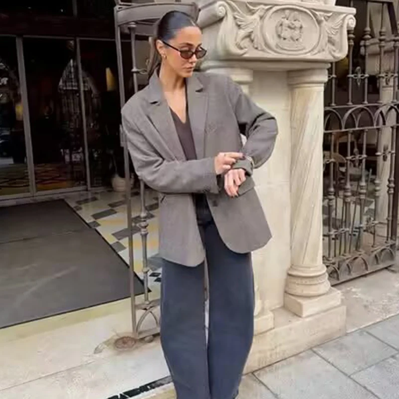 2026년 신상 봄 여성 블레이저 패션 슬림 브이넥 오피스 재킷 여성 시크 스트리트 청춘 우아한 봄 따뜻한 정장 재킷