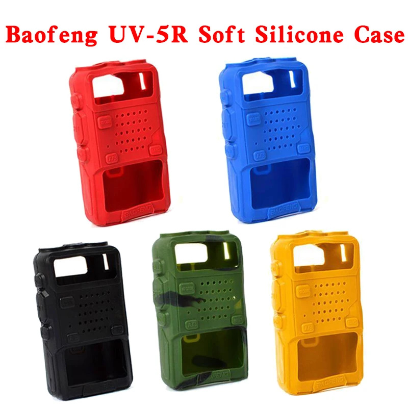 

Silicone Rubber Cover bumper BAOFENG UV-5R Case For Two Way Radio F8+ UV 5R UV-5RE DM-5R Walkie Talkie uv5r Accessories