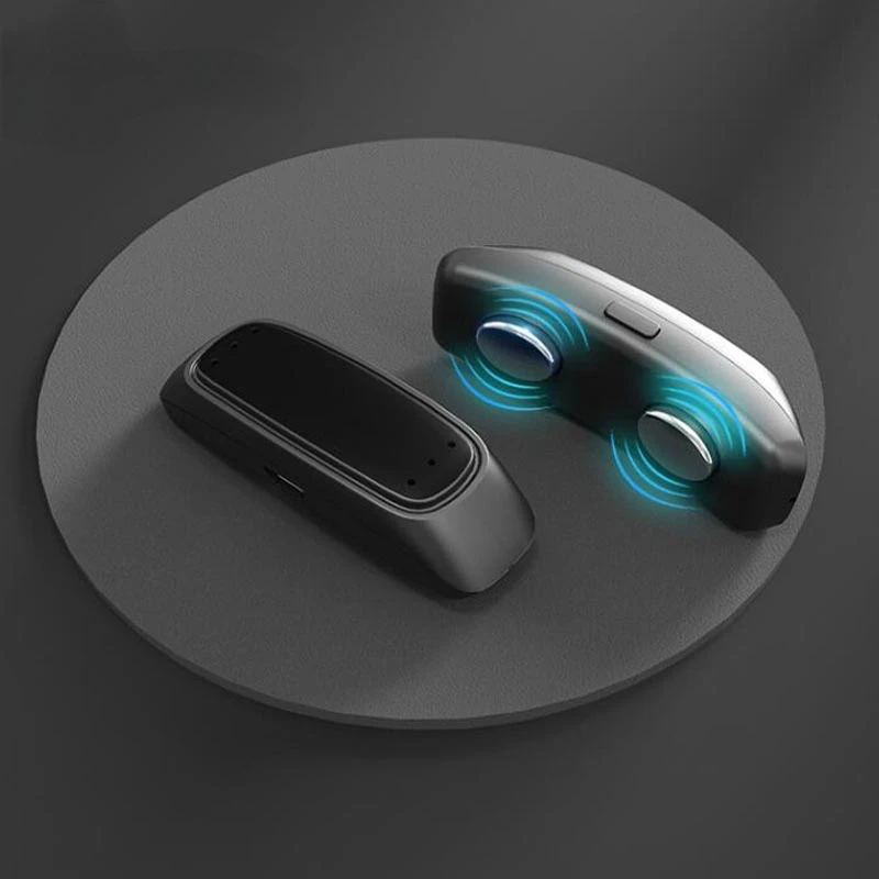 อุปกรณ์ป้องกันการกรนอัจฉริยะสำหรับผู้ชายพกพาขนาดเล็กสีดำช่วยปรับอาการนอนของผู้หญิงเบาสบายระบายอากาศได้ดีอุปกรณ์ช่วยปรับปรุงการนอนหลับของผู้หญิง