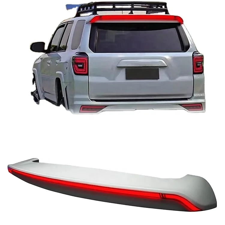 Gobison Rear Roof Spoiler For 2010-2022 Toyota 4Runner Rear Spoiler High-Position Brake Lights Turn Signals