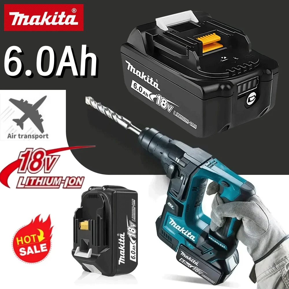 

18V Genuine 6000mAH makita BL1860 Battery Power Tools Li-ion Replacement LXT BL1850 BL1840 for Screwdriver with BMS 18v battery