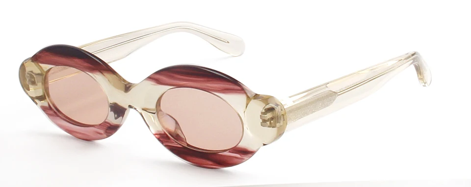 Luxus Dicke Gemischte Acetat Oval Polarisierte Sonnenbrille Frauen Trendy UV Schutz Brillen Stilvolle Schild Für Männer lentes de sol – Detail 17