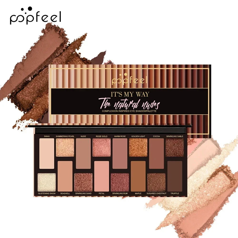 Popfeel-Palette de fards à barrage scintillants, maquillage Best-Knowing, palette de fards à barrage scintillants, pigment minorganisé, poudre scintillante, 16 couleurs, 256