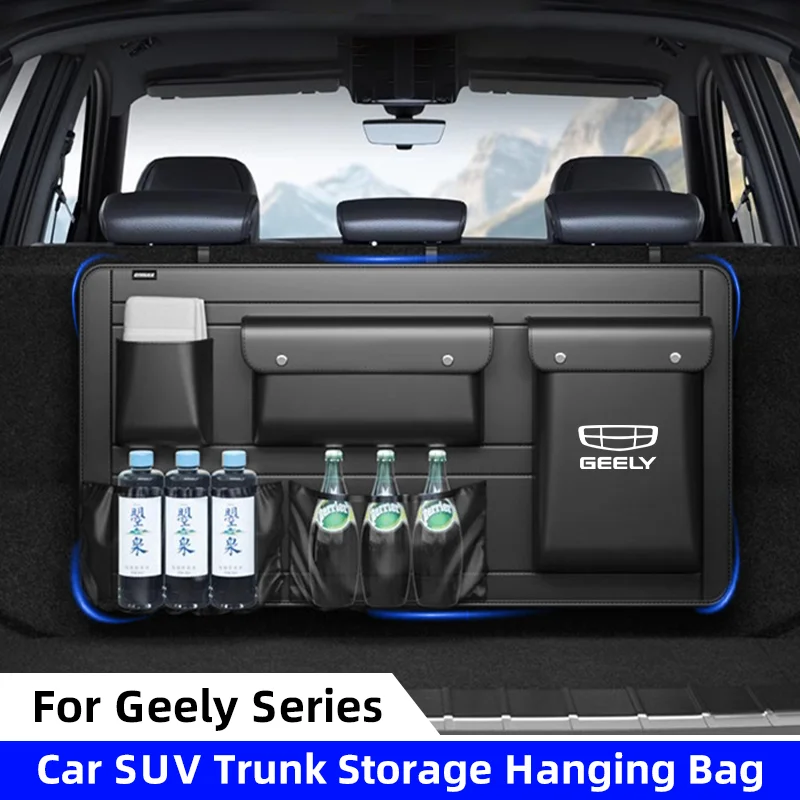 Car Trunk Organizer Storage Bag For Geely Coolray Atlas Emgrand S GS GX7 SX7 SUV/MPV Car Backseat Hanging Organizer Storage Bag