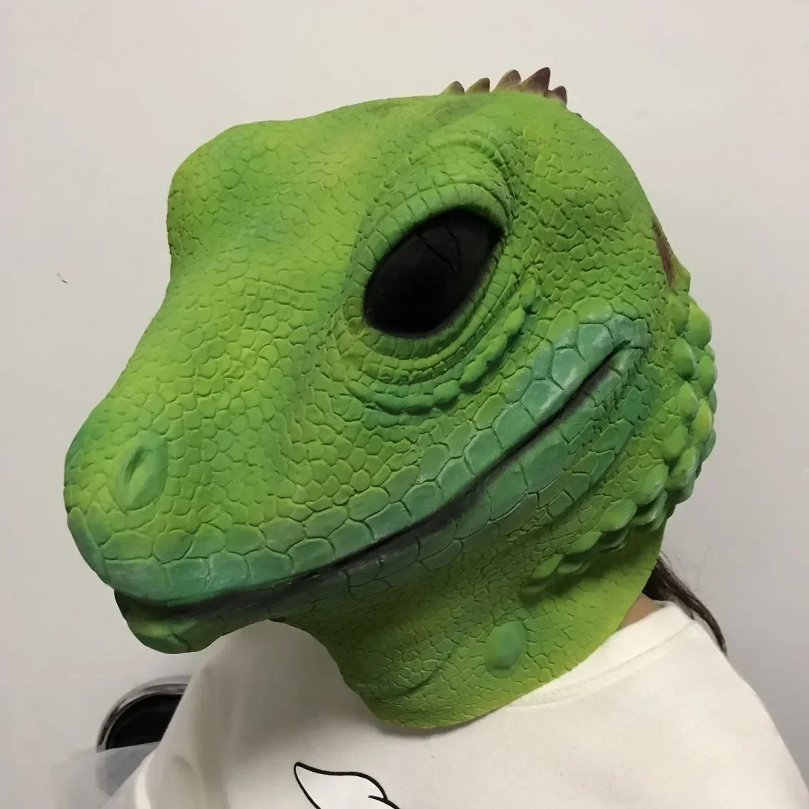 Lizard Head Cover Mask Halloween Masqes Cos Reptile Head Mask Horror Prop Lizard Role Plays Masque Lizard Masks Latex Scary Mask