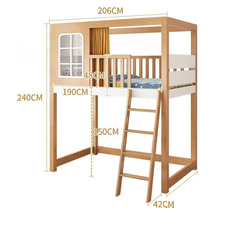 Factory Direct 2026 Premium Smart Bunk Bed Integrated Wooden Storage Design with Storage Drawers and Side Compartments