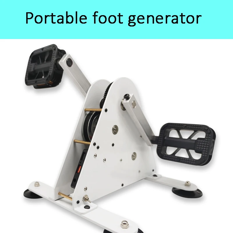 50/100W Pedal Generator Fitness Generator Rehabilitation Training Device Spinning Bike 1-35V Portable Foot Pedal Generator