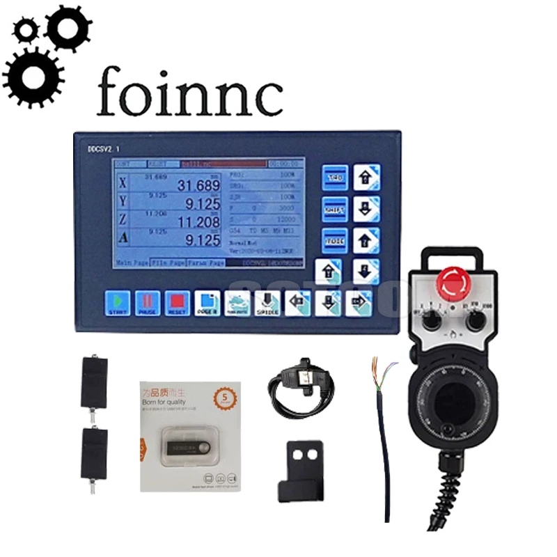 New Ddcsv2.1cnc Offline Controller 3-axis 4-axis Motion Control System With Emergency Stop Electronic Handwheel Mpg