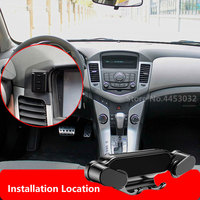 Gravity Car Phone Holder For Chevrolet Cruze 2009-2014yr With Sturdy Base Not blocking Air Vent Mount GPS Stand Accessories