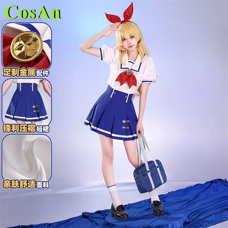 CosAn Anime Aikatsu! Series Summer Uniform Cosplay Costume Sweet Lovely School Uniforms Party Role Play Clothing Women’s Wear