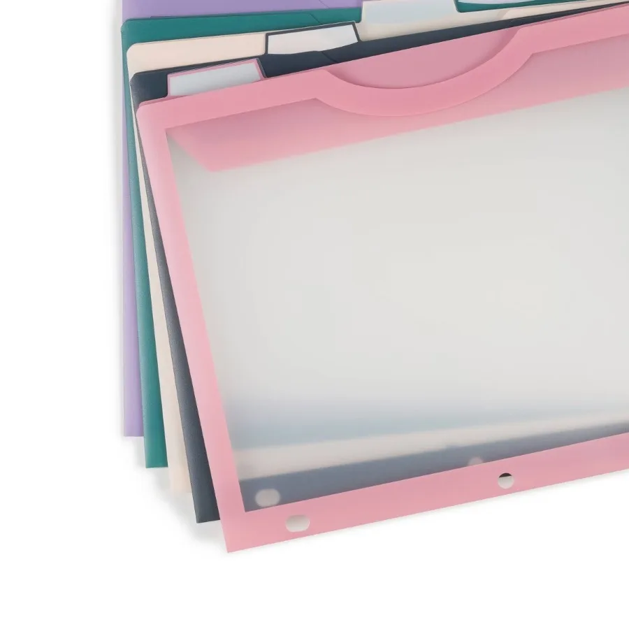 

U Brands 5pk Tabbed Dividers Single Pocket Clear View