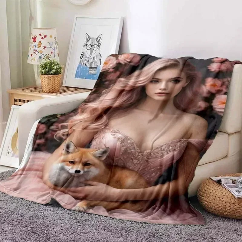 

Popular Acotar pattern blanket star art flannel thin blanket portable home travel office lunch break blanket