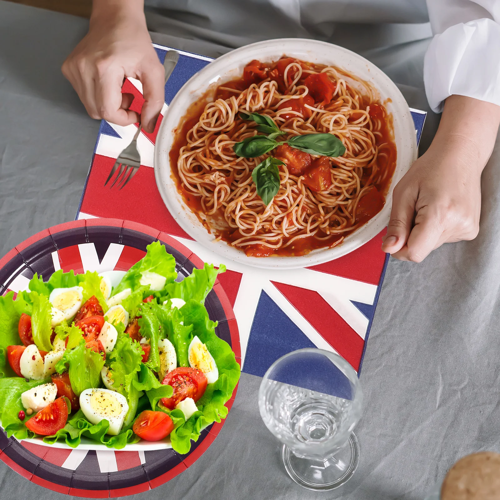 

British Flag Tableware Set Paper Plates Party Napkins for Cup and Birthday Cups Wedding
